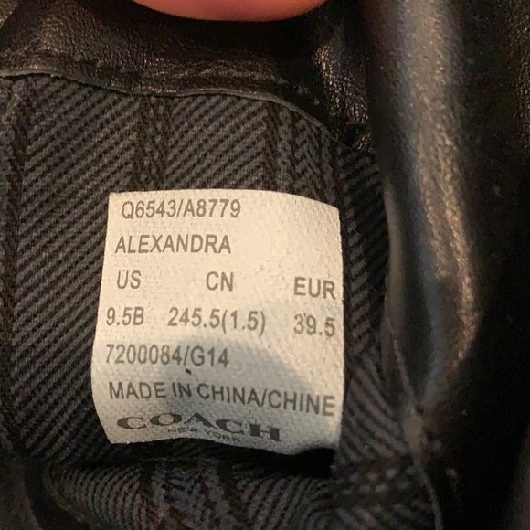 Coach black leather heeled ankle mid calf boot - Picture 7 of 7